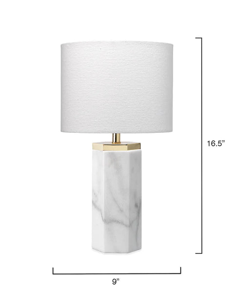 Hexagon Marble table lamp